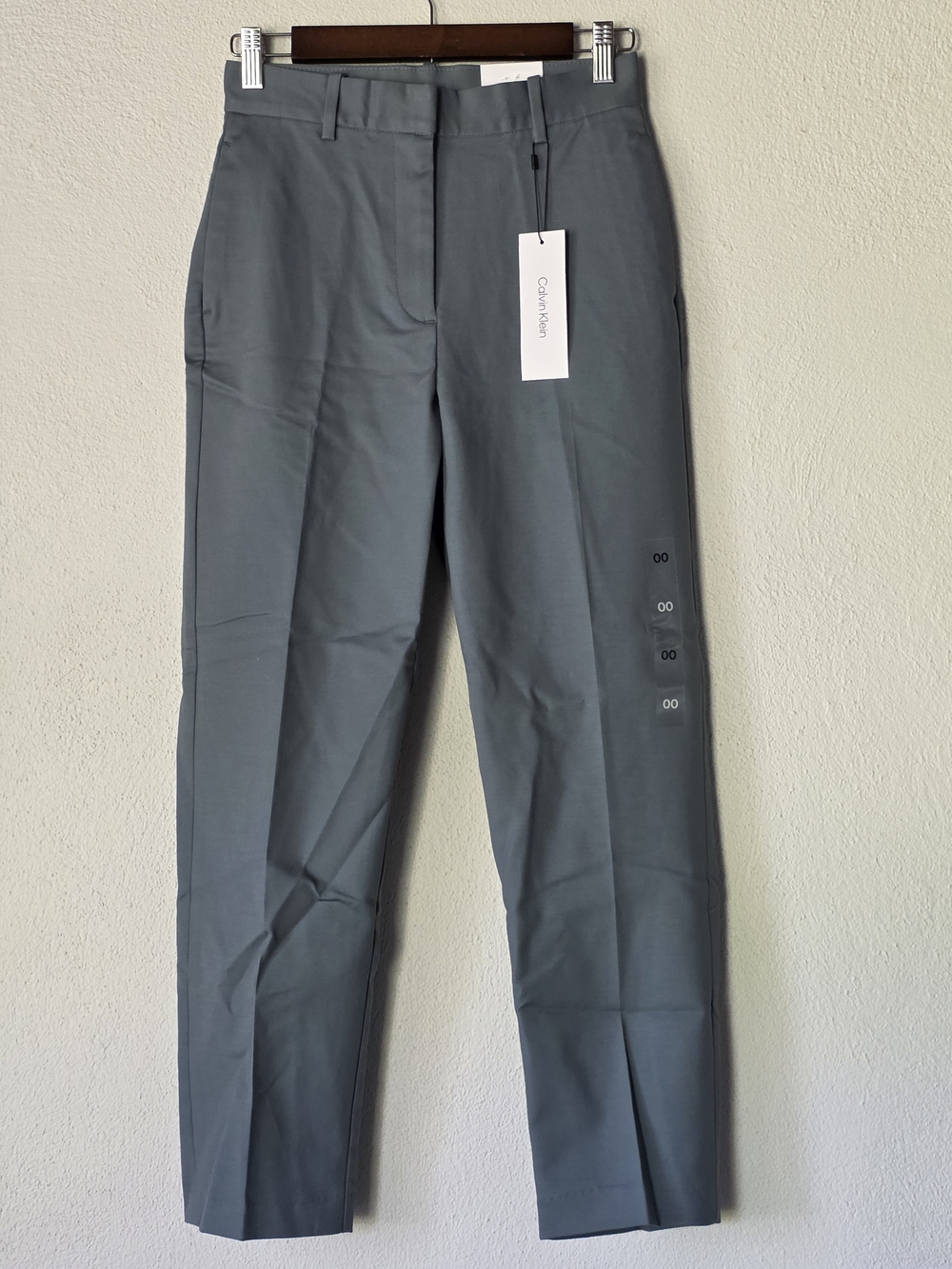 NWT Calvin Klein Straight Stretch Chino Pants Slate Grey Size 00